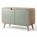 Buffet en bois de hêtre avec portes vertes 150 x 60 x 80cm