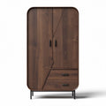 Armoire en bois foncé avec tiroirs dimensions 80 x 40 x 180 cm