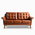 Canapé en cuir marron 180 x 75 x 85cm pour salon et décoration intérieure