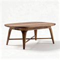 Table basse en bois massif de noyer 120 x 80 x 45 cm pour salon